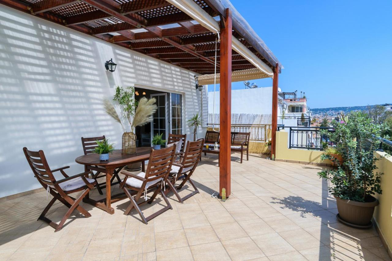 Central Penthouse In Quiet Neighborhood Near Sandy Beach Chania  Exteriér fotografie